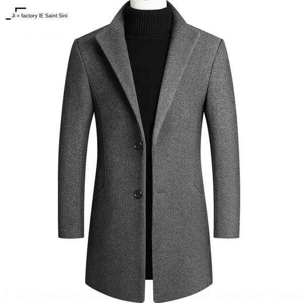 2020 new autumn windbreaker men's coat casual slim woolen men's mid-length woolen trench coat, Black
2020 new autumn windbreaker men's coat casual slim woolen men's mid-length woolen trench coat, Black