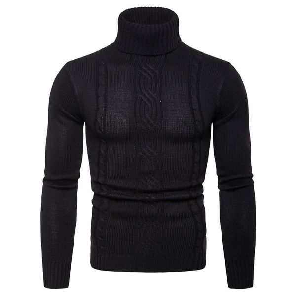men's knitted cotton pullover autumn winter warm thick comfortable turtleneck slim fit solid long sleeve clothes casual sweater, White;black
men's knitted cotton pullover autumn winter warm thick comfortable turtleneck slim fit solid long sleeve clothes casual sweater, White;black