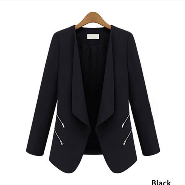 personalized pocket jacket zipper zipper slim fit small suit jacket fashionable spring and autumn women, White;black
personalized pocket jacket zipper zipper slim fit small suit jacket fashionable spring and autumn women, White;black