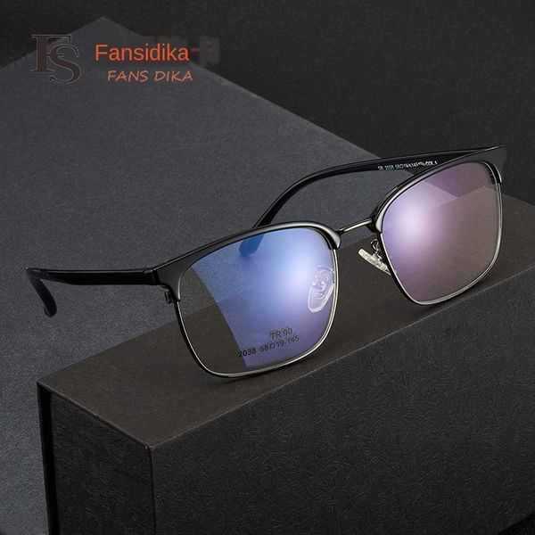 men's stainless steel tr90 mixed eyebrow myopia glasses business myopia glasses frame square optical frame 8302, Silver
men's stainless steel tr90 mixed eyebrow myopia glasses business myopia glasses frame square optical frame 8302, Silver