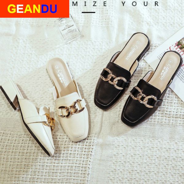 square toe slippers ladies flip flops spring slides 2020 black flat mules women shoes pu leather slip on flats shoes for women
square toe slippers ladies flip flops spring slides 2020 black flat mules women shoes pu leather slip on flats shoes for women