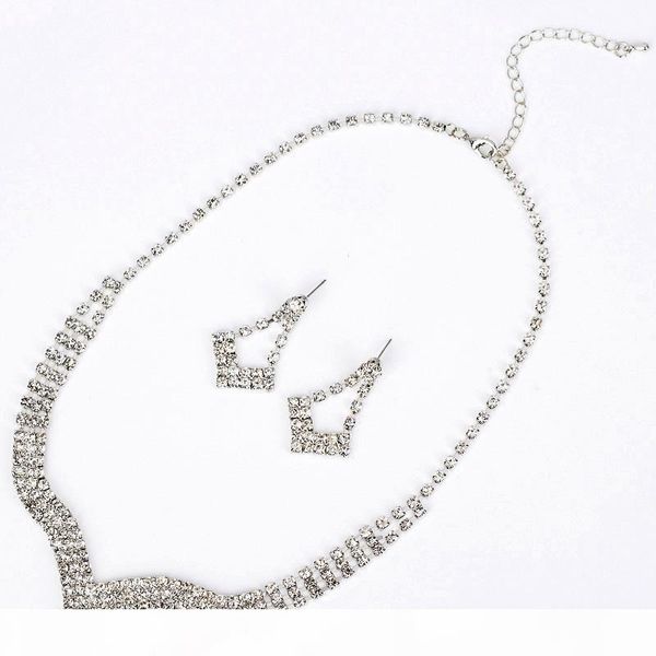 k цвета серебра ювелирные изделия кристалл ожерелья серьги наборы rhinestone свадебные комплекты украшений для невесты женщин набор аксессуа, Silver
k цвета серебра ювелирные изделия кристалл ожерелья серьги наборы rhinestone свадебные комплекты украшений для невесты женщин набор аксессуа, Silver