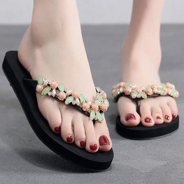 slippers women's shoes summer flip-flops rhinestones beach slip on ladies flats casual outdoors sandals women xx474, Black
slippers women's shoes summer flip-flops rhinestones beach slip on ladies flats casual outdoors sandals women xx474, Black