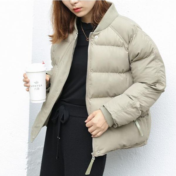 winter thick bomber jacket women parka short warm coat vintage oversize harajuku autumn white pocket outerwear lm035, Black
winter thick bomber jacket women parka short warm coat vintage oversize harajuku autumn white pocket outerwear lm035, Black
