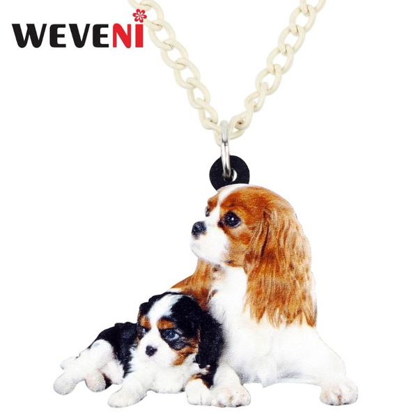 weveni acrylic cute cavalier king charles spaniel dog necklace pendant chain choker jewelry for women girls collier female gift, Silver
weveni acrylic cute cavalier king charles spaniel dog necklace pendant chain choker jewelry for women girls collier female gift, Silver