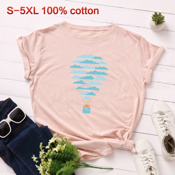 s-5xl 100% cotton large size women print t-shirt cute parachute clouds summer t shirts casual holiday tees harajuku loose, White
s-5xl 100% cotton large size women print t-shirt cute parachute clouds summer t shirts casual holiday tees harajuku loose, White