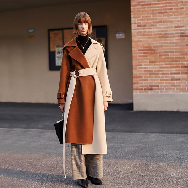 ael winter women wool coat waist belt asymmetry overcoat double-faced woolen hight quality female camel coat wool plus size, Black
ael winter women wool coat waist belt asymmetry overcoat double-faced woolen hight quality female camel coat wool plus size, Black