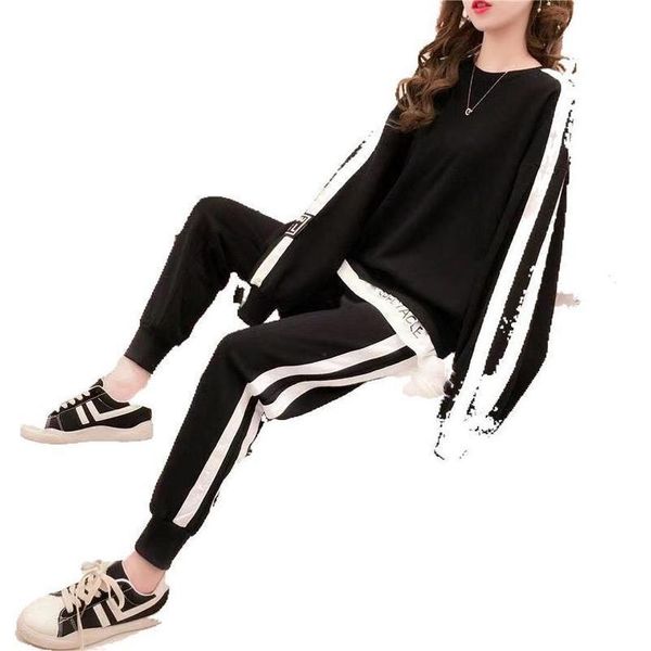 women's fashion casual wild sports suit girl's spring autumn loose long sleeve o-neck sweater cotton two piece suit, Gray
women's fashion casual wild sports suit girl's spring autumn loose long sleeve o-neck sweater cotton two piece suit, Gray