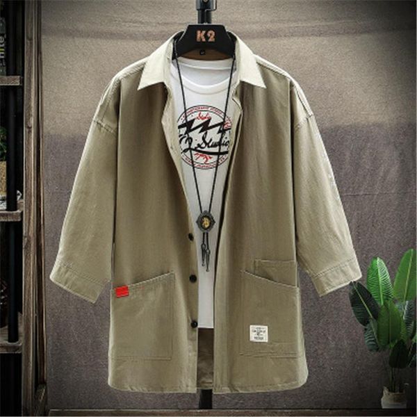 man half sleeve tooling shirt fashion trend casual collar japanese tide loose tees clothing designer male single breasted shirts, White;black
man half sleeve tooling shirt fashion trend casual collar japanese tide loose tees clothing designer male single breasted shirts, White;black