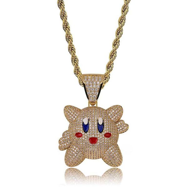 bling bling hip hop cartoon pendant copper micro pave with cz stones necklace jewelry for men and women, Silver
bling bling hip hop cartoon pendant copper micro pave with cz stones necklace jewelry for men and women, Silver