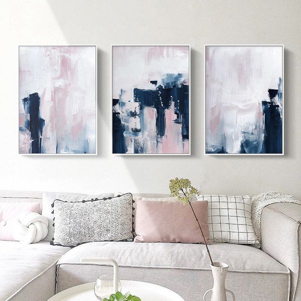 pink navy brush canvas art posters and prints abstract painting nordic minimalist wall picture for living room modern home decor
pink navy brush canvas art posters and prints abstract painting nordic minimalist wall picture for living room modern home decor
