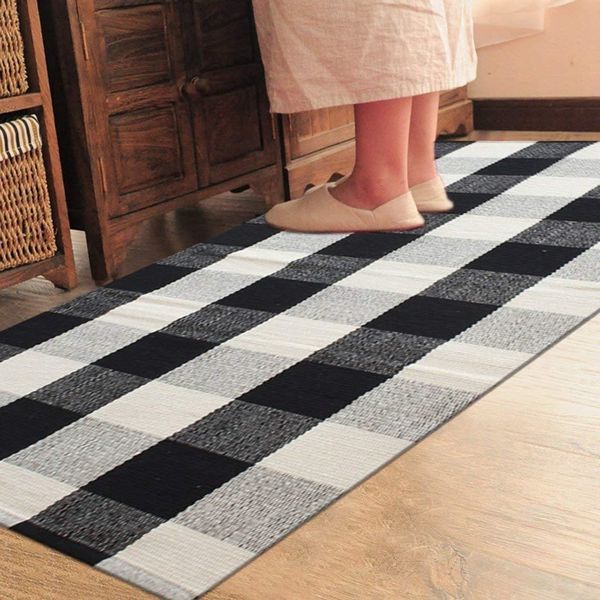cotton washing machine carpet plaid black and white plaid floor mat door mat kitchen bathroom outdoor porch laundry woven carpet
cotton washing machine carpet plaid black and white plaid floor mat door mat kitchen bathroom outdoor porch laundry woven carpet
