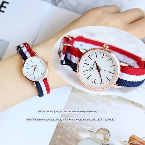 british fashion canvas watch korean style simple canvas nylon belt watch thin korean students couple, Blue
british fashion canvas watch korean style simple canvas nylon belt watch thin korean students couple, Blue