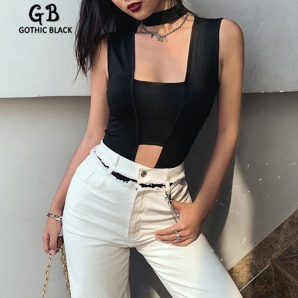 women's jumpsuits & rompers gothblack hollow out bodysuits women solid color o-neck sleeveless slim female streetwear dark 2021, Black;white
women's jumpsuits & rompers gothblack hollow out bodysuits women solid color o-neck sleeveless slim female streetwear dark 2021, Black;white