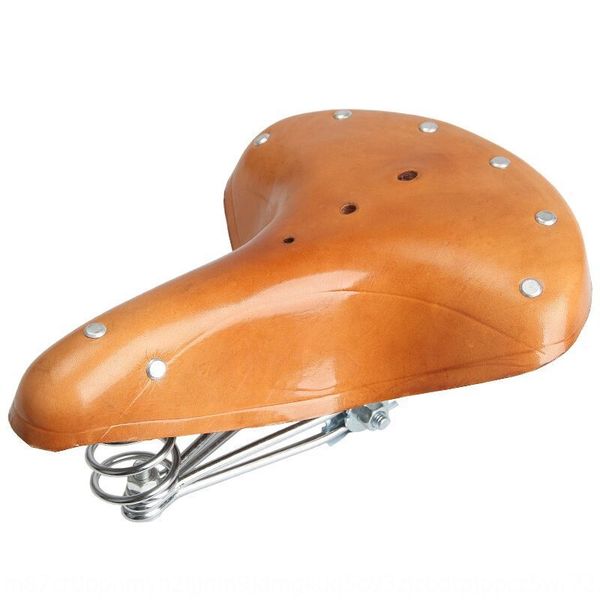 cowhide mountain bike saddle comfortable riding bicycle seat bicycle cushion genuine cowhide equipment old style seat cushion, Silver 
cowhide mountain bike saddle comfortable riding bicycle seat bicycle cushion genuine cowhide equipment old style seat cushion, Silver