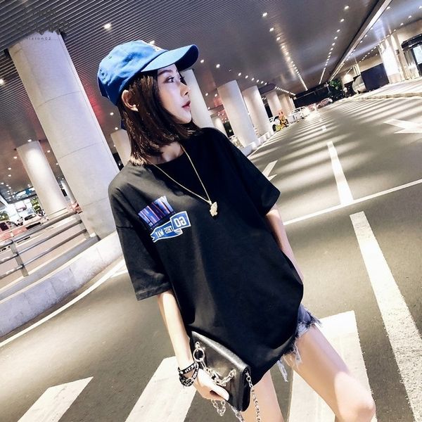 summer t shirt women harajuku korean style letter printed t shirts loose black short sleeve long tee shirt camiseta mujer, White
summer t shirt women harajuku korean style letter printed t shirts loose black short sleeve long tee shirt camiseta mujer, White