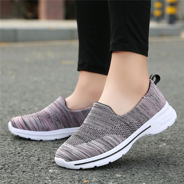 soft flats womens casual slip-on breathable non-slip wear-resistant fabric shoes knitting mesh light weight shallow female flats, Black
soft flats womens casual slip-on breathable non-slip wear-resistant fabric shoes knitting mesh light weight shallow female flats, Black