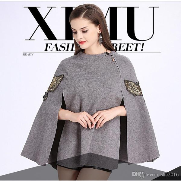 spring and autumn selling women's new fashion shawl cloak embroidered zipper design trend wild ladies shawl cloak, Black
spring and autumn selling women's new fashion shawl cloak embroidered zipper design trend wild ladies shawl cloak, Black