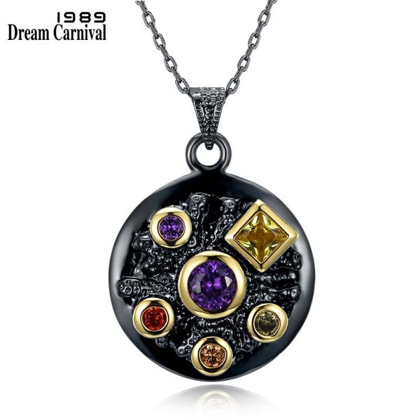 dreamcarnival 1989 gothic round pendant necklace women party jewelry colorful bling infinity zirconia stone long chain wp6505, Silver
dreamcarnival 1989 gothic round pendant necklace women party jewelry colorful bling infinity zirconia stone long chain wp6505, Silver