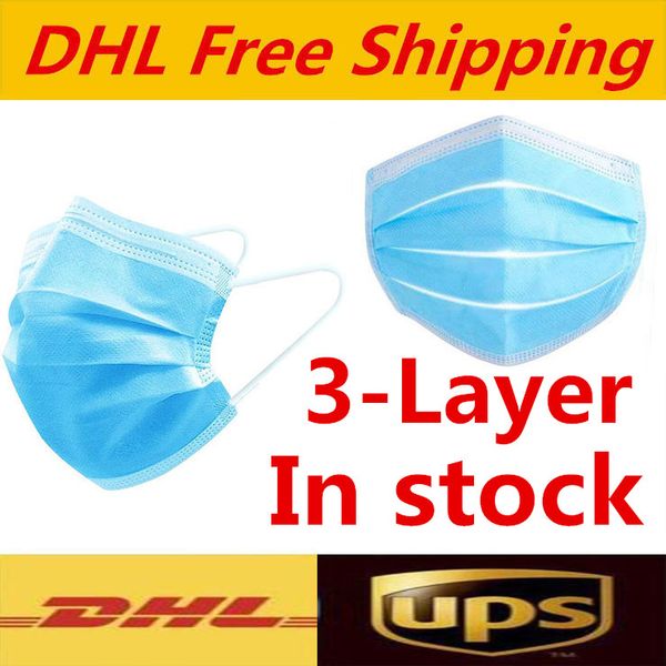 DHL Бесплатная доставка Одноразовые маски для лица 3-Layer Mask Защита с ушной Рот Face Санитарные Открытый Маски 
DHL Бесплатная доставка Одноразовые маски для лица 3-Layer Mask Защита с ушной Рот Face Санитарные Открытый Маски