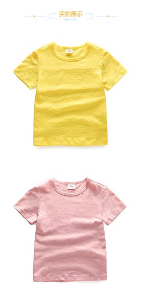 c2 2020 children's cotton short-sleeved summer breathable solid color shirt round neck children's t-shirt, Blue
c2 2020 children's cotton short-sleeved summer breathable solid color shirt round neck children's t-shirt, Blue