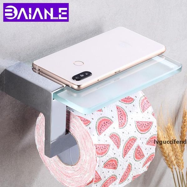 brass toilet paper holder with shelf creative glass bathroom roll paper holder wc tissue paper towel holder rack wall mounted t200425
brass toilet paper holder with shelf creative glass bathroom roll paper holder wc tissue paper towel holder rack wall mounted t200425