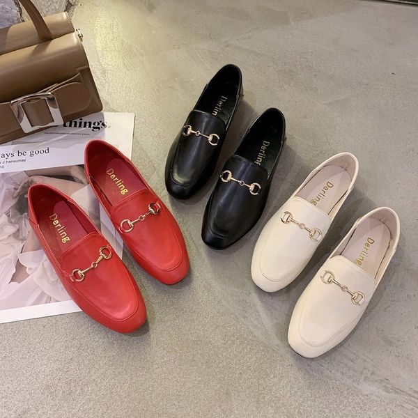 autumn slip-on shallow retro shoes solid leather metal buckle oxfords women shoes flats round toe casual woman plus size, Black
autumn slip-on shallow retro shoes solid leather metal buckle oxfords women shoes flats round toe casual woman plus size, Black