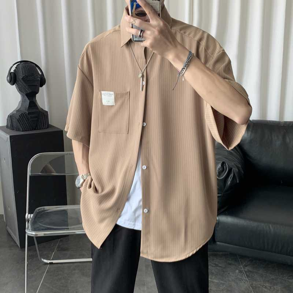 2020 summer men's stripe printing mens shirts loose short sleeve suit collar high-quality cotton clothes shirts -2xl, White;black
2020 summer men's stripe printing mens shirts loose short sleeve suit collar high-quality cotton clothes shirts -2xl, White;black