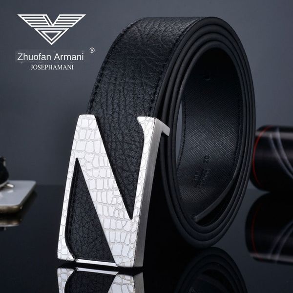 zhuofan20 new men's z head smooth buckle fashion business casual pants casual pants belt cowhide belt, Black;brown
zhuofan20 new men's z head smooth buckle fashion business casual pants casual pants belt cowhide belt, Black;brown