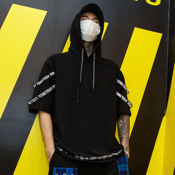 men's t-shirts men summer personality fashion printed short sleeve hooded tshirt street punk hip hop tees clothes man casual funny t sh, White;black
men's t-shirts men summer personality fashion printed short sleeve hooded tshirt street punk hip hop tees clothes man casual funny t sh, White;black