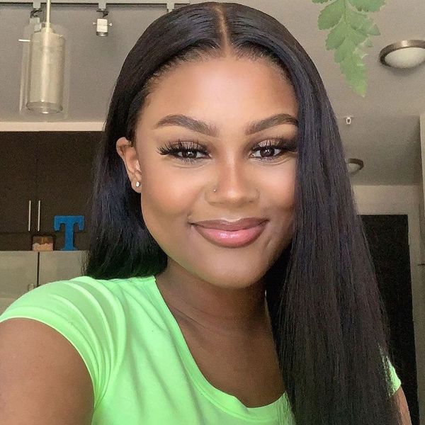 360 lace frontal wig with baby hair 100% human wigs brazilian straight hair wigs for black women full lace front wig, Black;brown
360 lace frontal wig with baby hair 100% human wigs brazilian straight hair wigs for black women full lace front wig, Black;brown