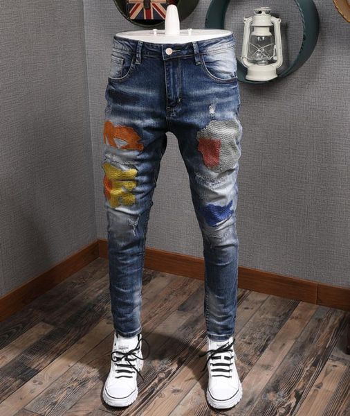 ws7784 fashion men's jeans 2020 runway european design party style men's clothing, Blue
ws7784 fashion men's jeans 2020 runway european design party style men's clothing, Blue