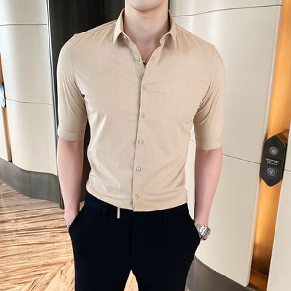 2020 new men's shirt casual summer thin section korean business dress trendy fashion handsome sleeve shirt, White;black
2020 new men's shirt casual summer thin section korean business dress trendy fashion handsome sleeve shirt, White;black