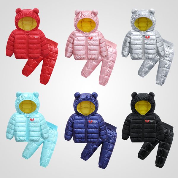 10 degree winter children clothing set cotton down jacket + pants boys girl baby toddler small kids cotton coat+trousers 2pcs, White
10 degree winter children clothing set cotton down jacket + pants boys girl baby toddler small kids cotton coat+trousers 2pcs, White