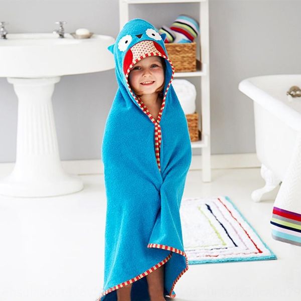 cartoon bathrobe baby with cap baby bath towel children's bathrobe bath towel
