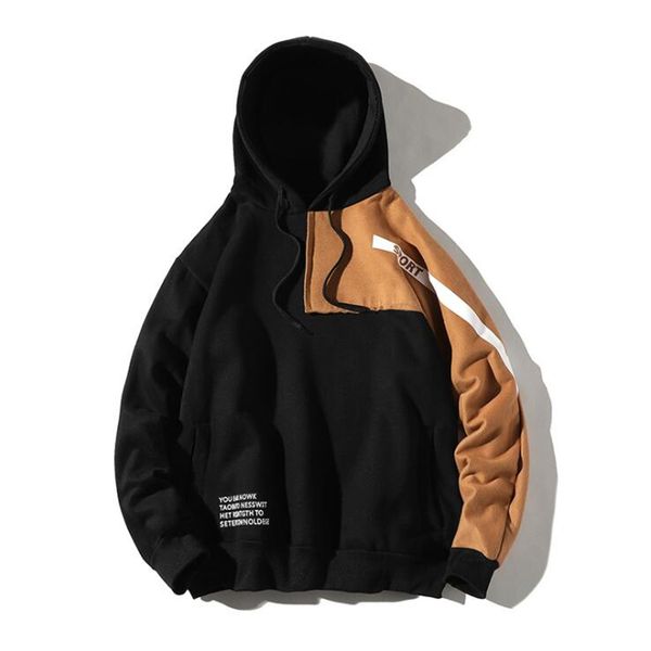 winter new hip hop men hoodie sweatshirt fashion color stitching warm fleece pullover sweatshirts mens casual streetwear, Black
winter new hip hop men hoodie sweatshirt fashion color stitching warm fleece pullover sweatshirts mens casual streetwear, Black