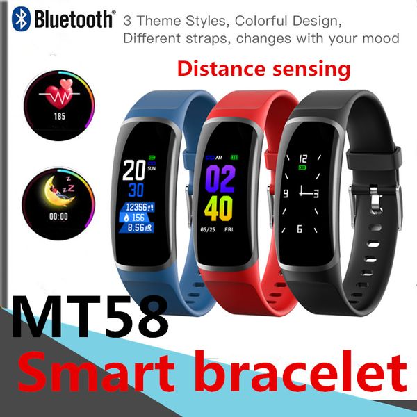 mt58 smart distance sensing alarm bracelet heart rate blood pressure multi-sport mode passometer fitness tracker smart wristbands in stock
mt58 smart distance sensing alarm bracelet heart rate blood pressure multi-sport mode passometer fitness tracker smart wristbands in stock
