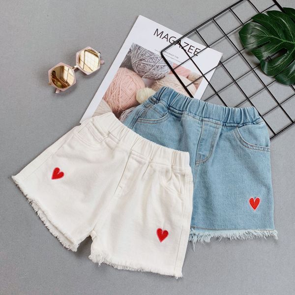 girls' embroidered and summer new korean style embroidered love denim shorts children's ripped rimmed shorts trendy, Blue
girls' embroidered and summer new korean style embroidered love denim shorts children's ripped rimmed shorts trendy, Blue