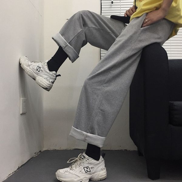 men's trousers 2020 spring new retro loose comfortable casual wide leg trousers youth personality fashion trend men's clothing, Black
men's trousers 2020 spring new retro loose comfortable casual wide leg trousers youth personality fashion trend men's clothing, Black