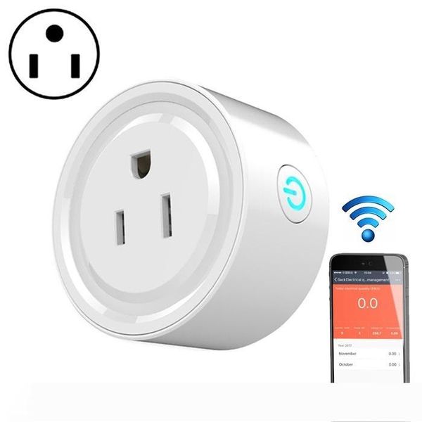 Smart Wifi Socket Switch Round Us Plug Remote Control Socket Outlet Timing Switch For Smartphone Home Automation