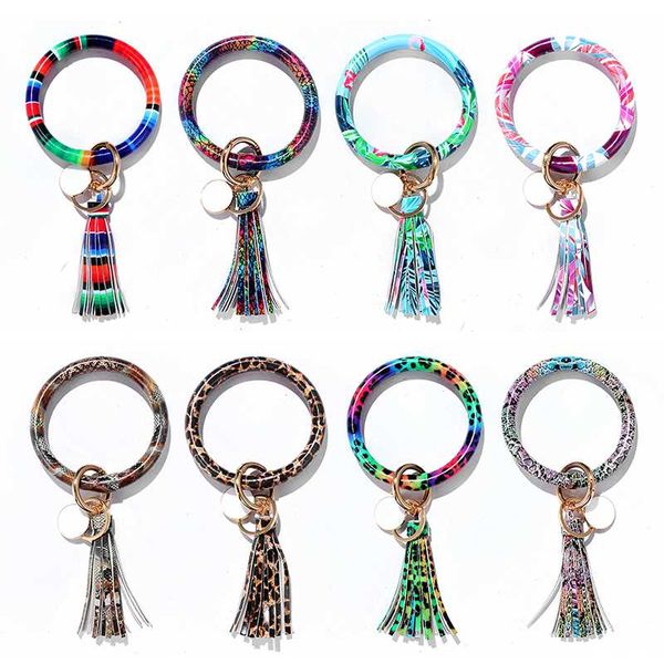 flower bracelet keychain for women tassel pu leather leopard bangle round keychain for girls large wristlet car, Silver
flower bracelet keychain for women tassel pu leather leopard bangle round keychain for girls large wristlet car, Silver