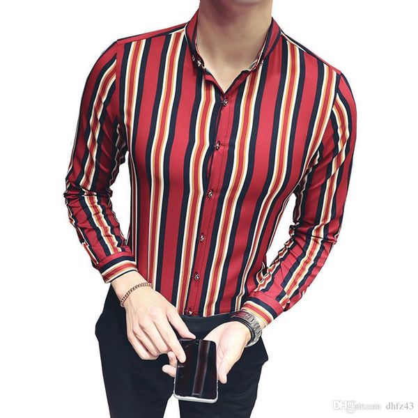 2018 new korean striped long-sleeved shirt gentleman nightclub bar ktv barber nightclub overalls casual men's shirt s - 4xl 5xl, White;black
2018 new korean striped long-sleeved shirt gentleman nightclub bar ktv barber nightclub overalls casual men's shirt s - 4xl 5xl, White;black