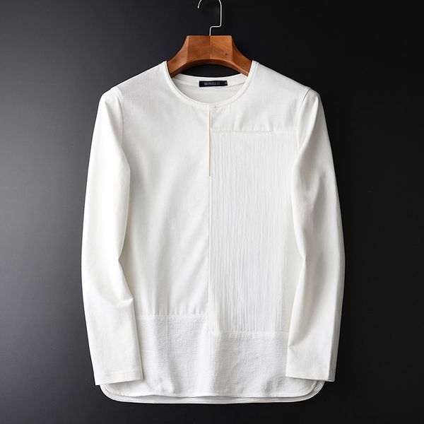 new long sleeve men t-shirt spring and summer simple slim white mens t-shirts plus size 4xl round collar casual man t-shirts, White;black
new long sleeve men t-shirt spring and summer simple slim white mens t-shirts plus size 4xl round collar casual man t-shirts, White;black