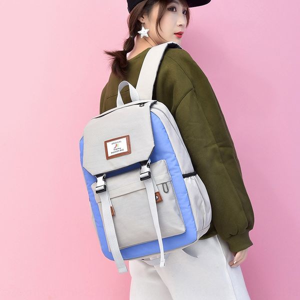2019 autumn new female academic style student bag contrast color backpack korean outdoor travel backpack
2019 autumn new female academic style student bag contrast color backpack korean outdoor travel backpack