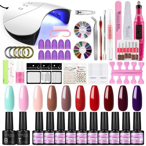 coscelia gel polish nail art manicure tools kit soak off manicure set gel nail polish kit varnish set with drill machine
coscelia gel polish nail art manicure tools kit soak off manicure set gel nail polish kit varnish set with drill machine