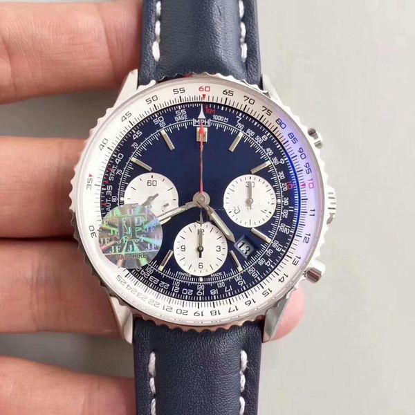 classic new style brei quartz watches black dial chronograph 1884 leather band sport watch montre homme delivery, Slivery;brown
classic new style brei quartz watches black dial chronograph 1884 leather band sport watch montre homme delivery, Slivery;brown