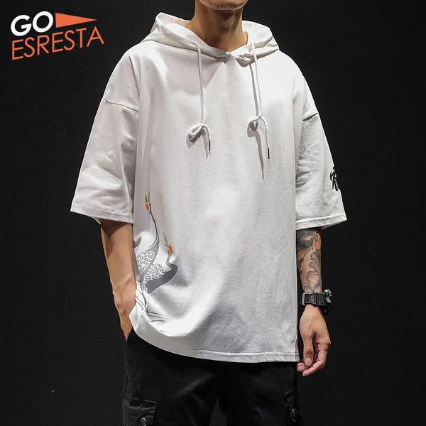 2020 summer casual oversized hooded t shirt men cotton harajuku fashion crane printing t-shirt japanese streetwear men clothin, White;black
2020 summer casual oversized hooded t shirt men cotton harajuku fashion crane printing t-shirt japanese streetwear men clothin, White;black