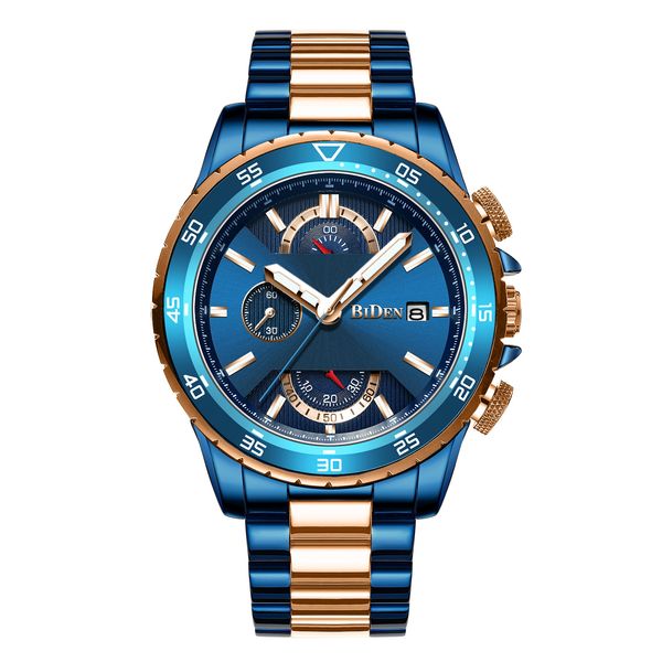brand new mens sports quartz watch casual business chronograph steel belt watch, Slivery;brown
brand new mens sports quartz watch casual business chronograph steel belt watch, Slivery;brown