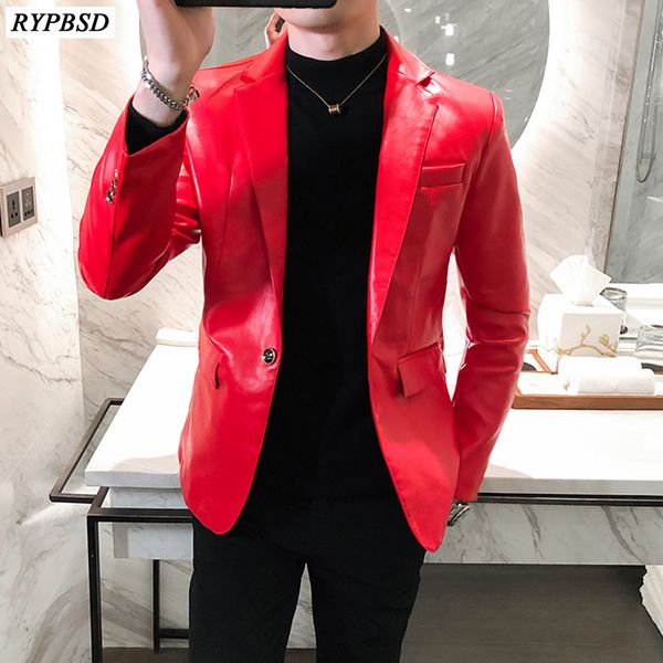 2020 autumn pu leather jacket blazer korean fashion slim leather suit jacket solid color men m-xxxl, White;black
2020 autumn pu leather jacket blazer korean fashion slim leather suit jacket solid color men m-xxxl, White;black