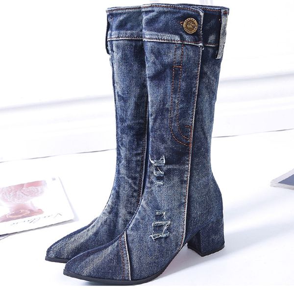 jean boots women's ankletube women short boot winter mid heel denim boot 2020 lady stylish jeans boots zipper shoes cowboy, Black
jean boots women's ankletube women short boot winter mid heel denim boot 2020 lady stylish jeans boots zipper shoes cowboy, Black